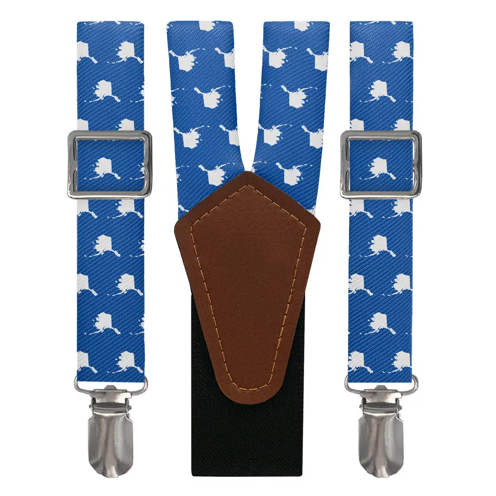 Distinctive Balanced Repeating Silhouette Motif Suspenders