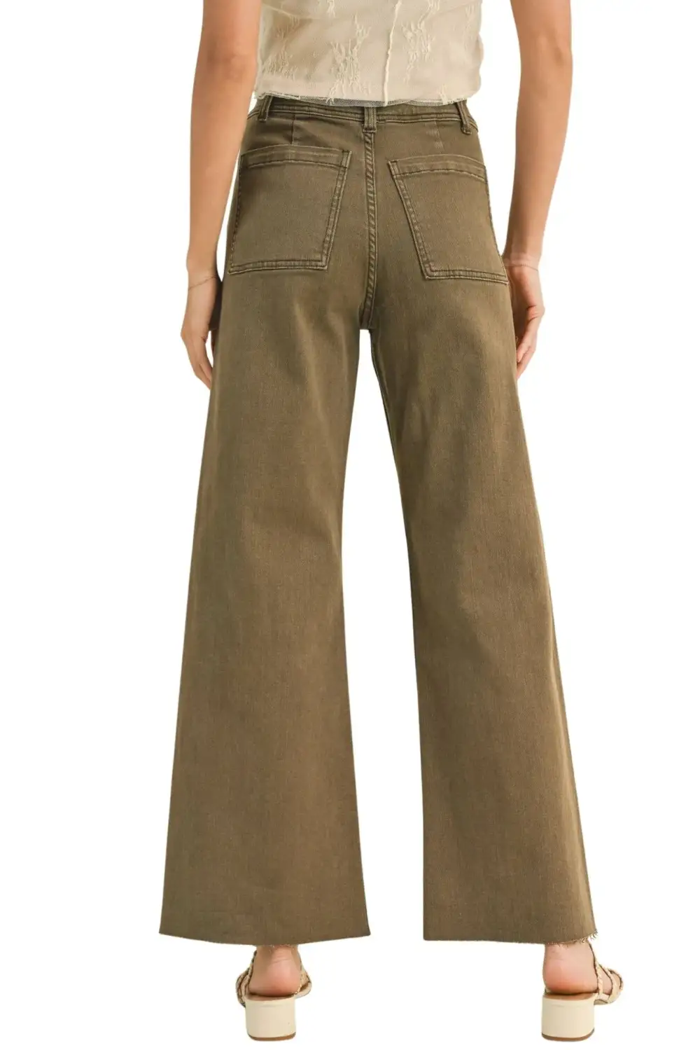 Front Pocket Wide Leg Pants