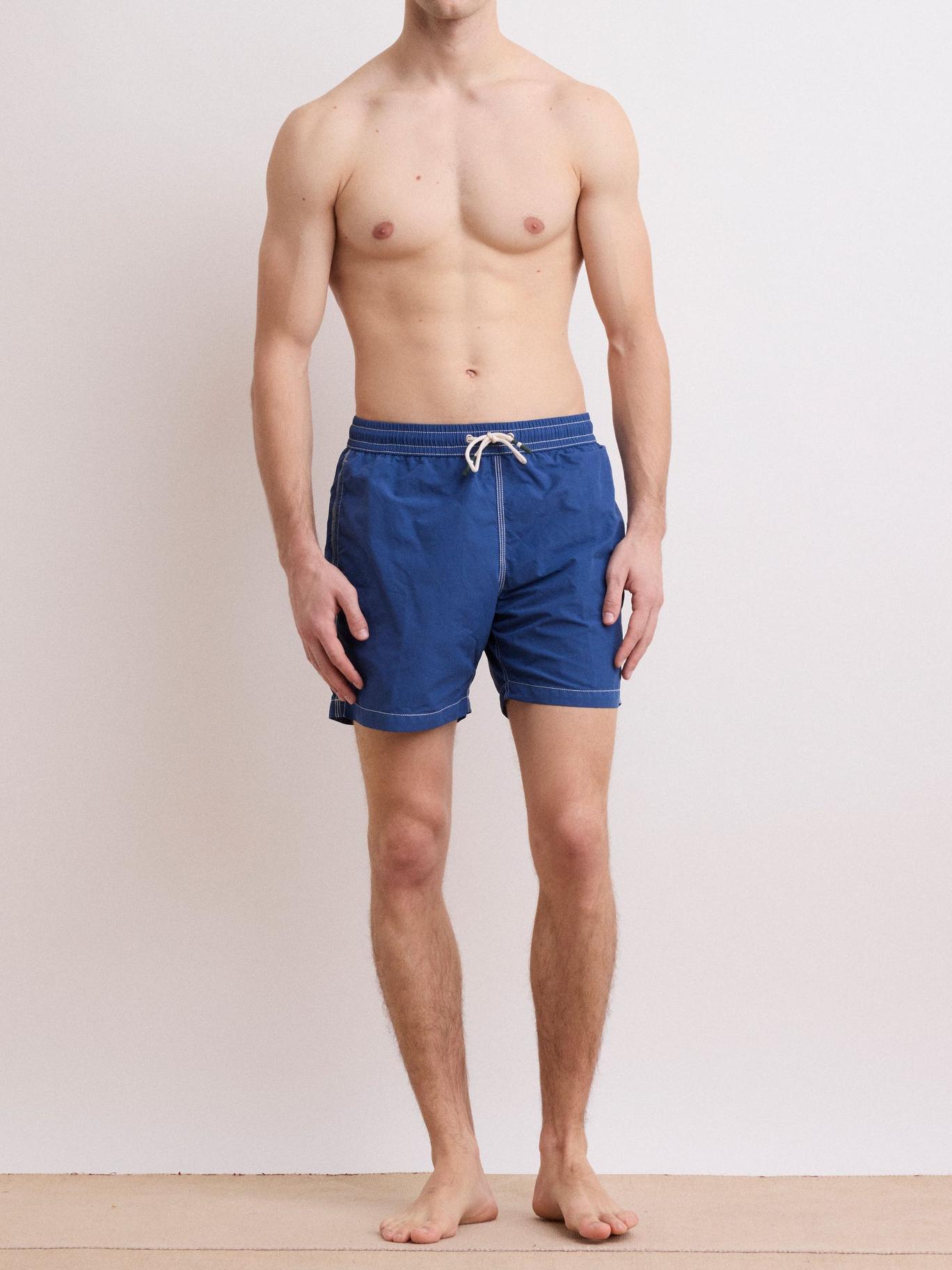 Loose Casual Comfortable Breathable Dark Blue Swim Trunks