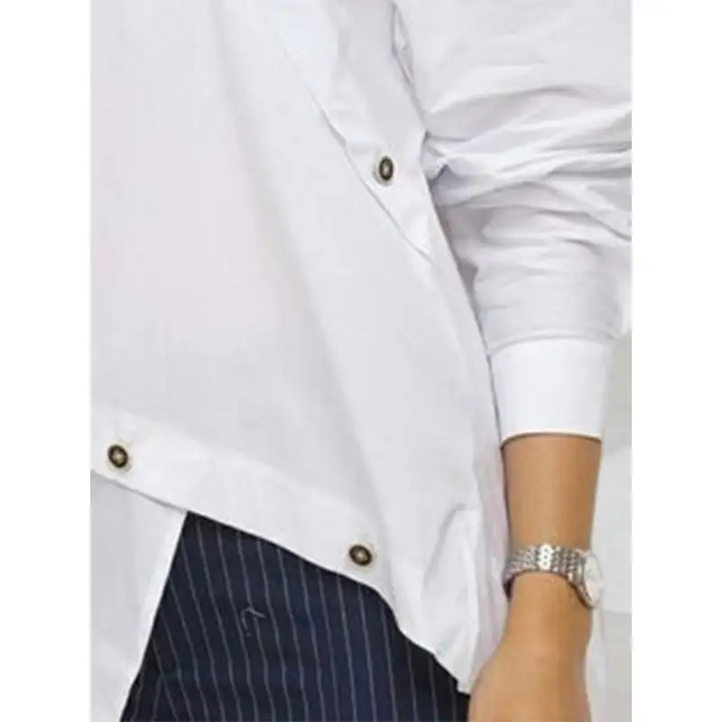 Soft-Style Women's Buttoned Long-Sleeve Blouse