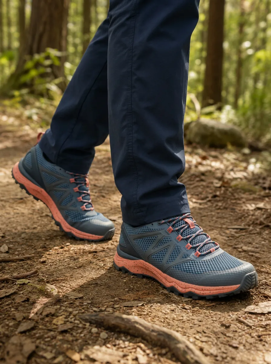Men's Hiking Coral Speckled Printed Shoes