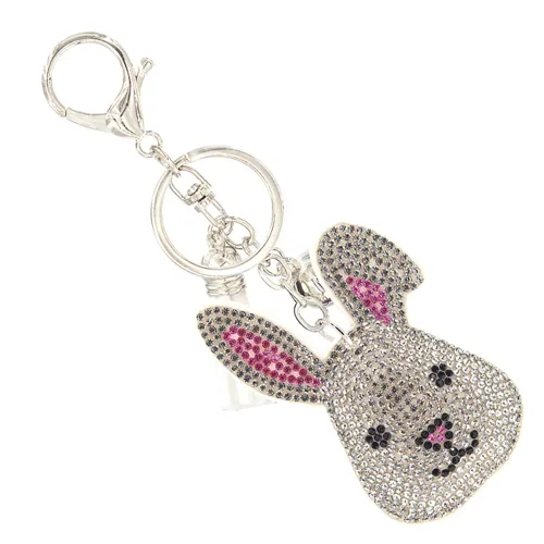 Delicate Rabbit Charm Keychain