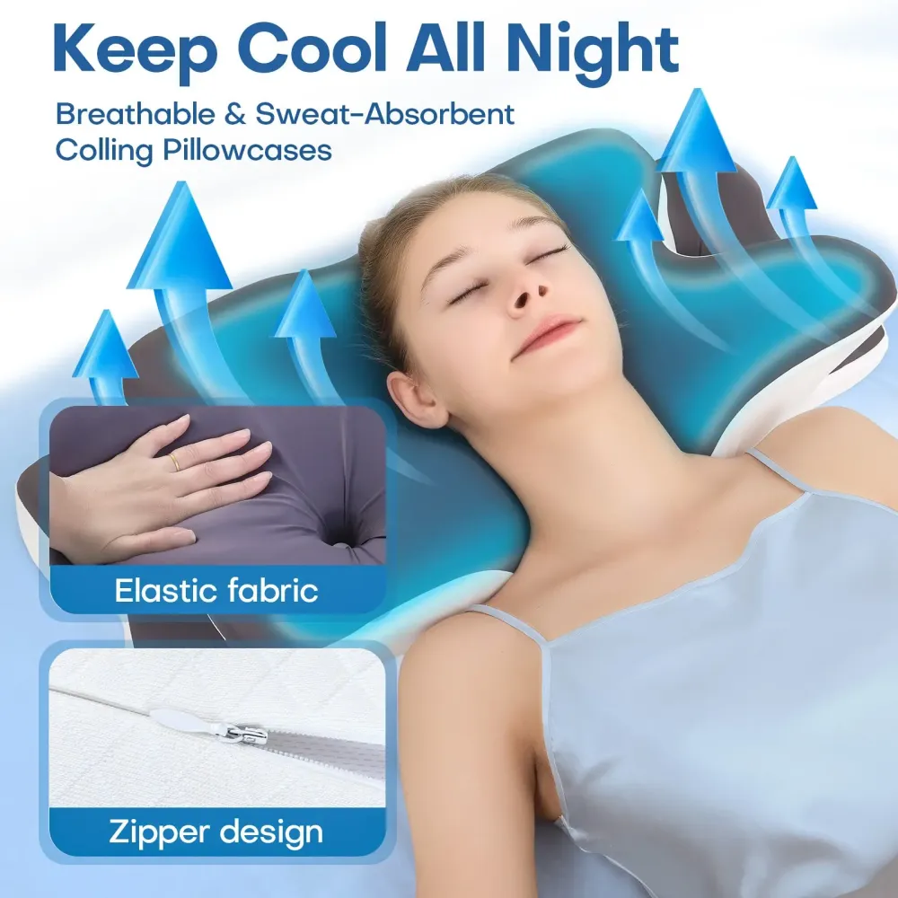Double-Sided Contour Memory Foam Pillow