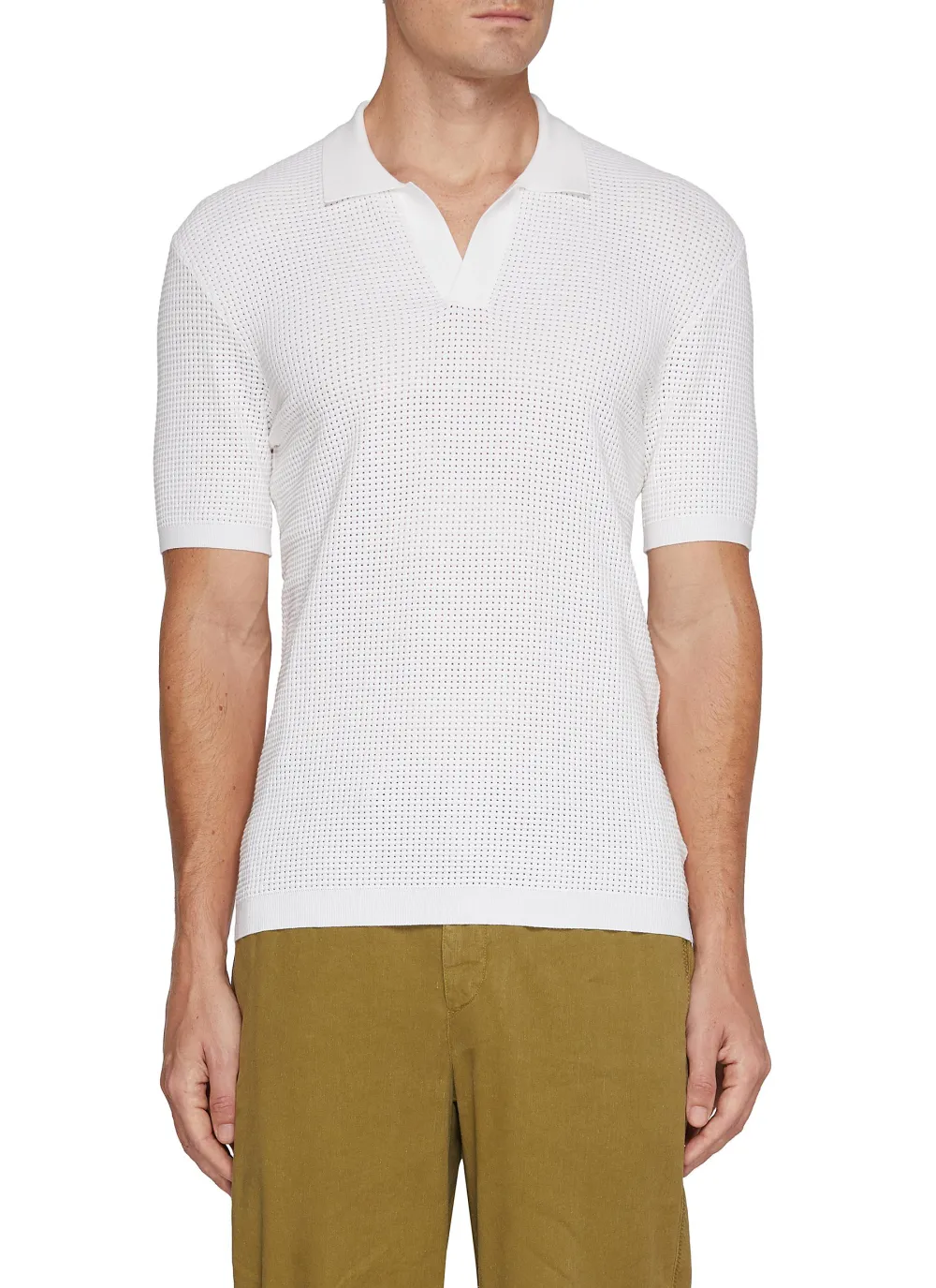 Daily Soft And Comfortable White Polo Shirt