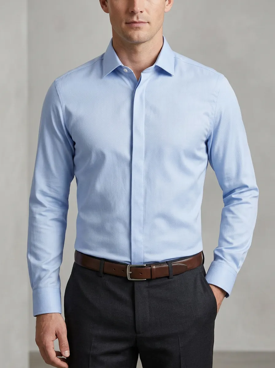 Men's Formal Inspired Solid Dress Shirt
