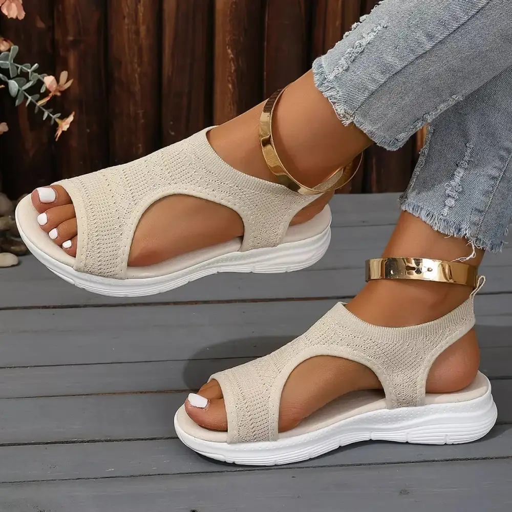 Modern Open Toe Platform Sandals