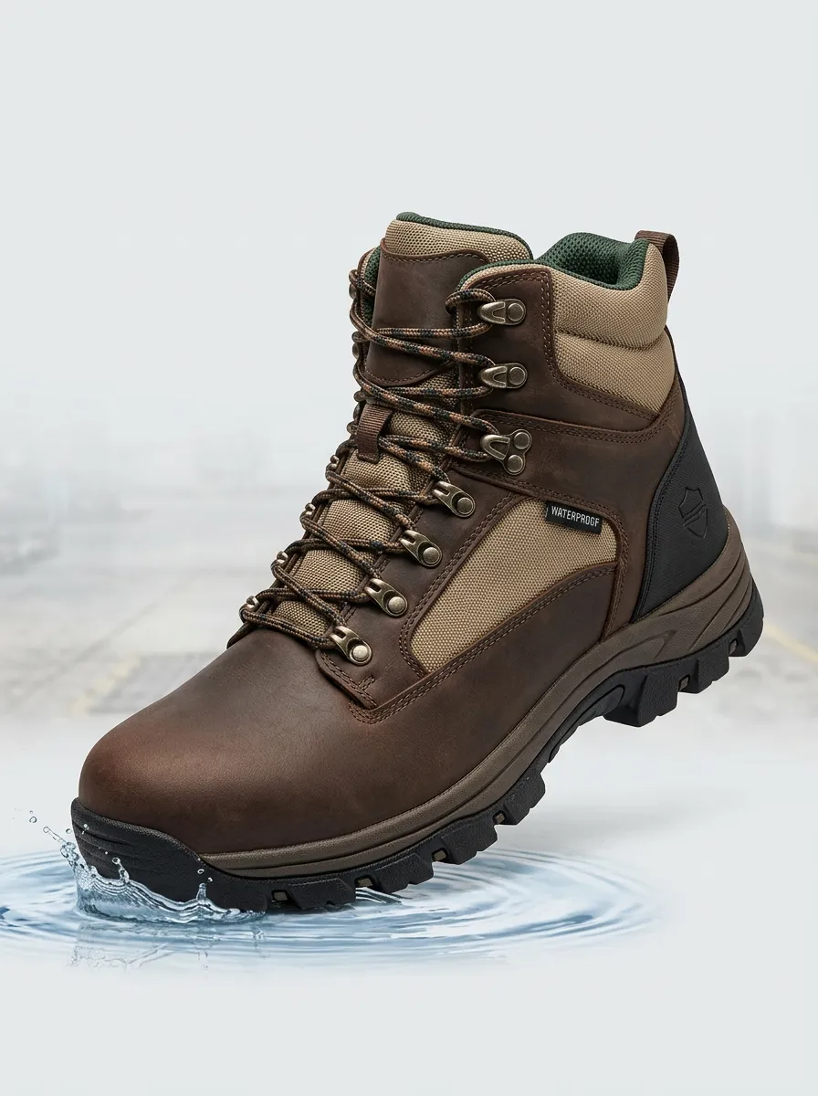 Unisex Outdoor Hiking Waterproof Leather Work Boots