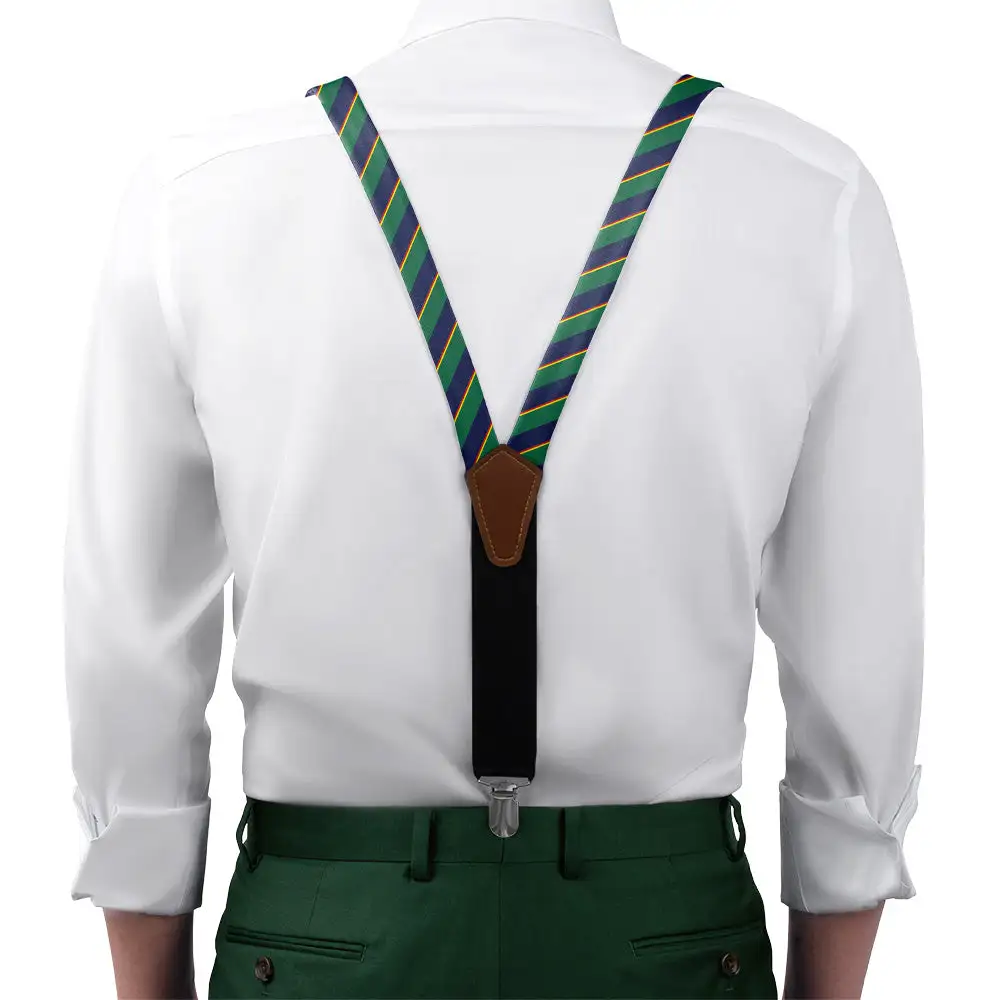 Federal Stripe Pattern Suspenders