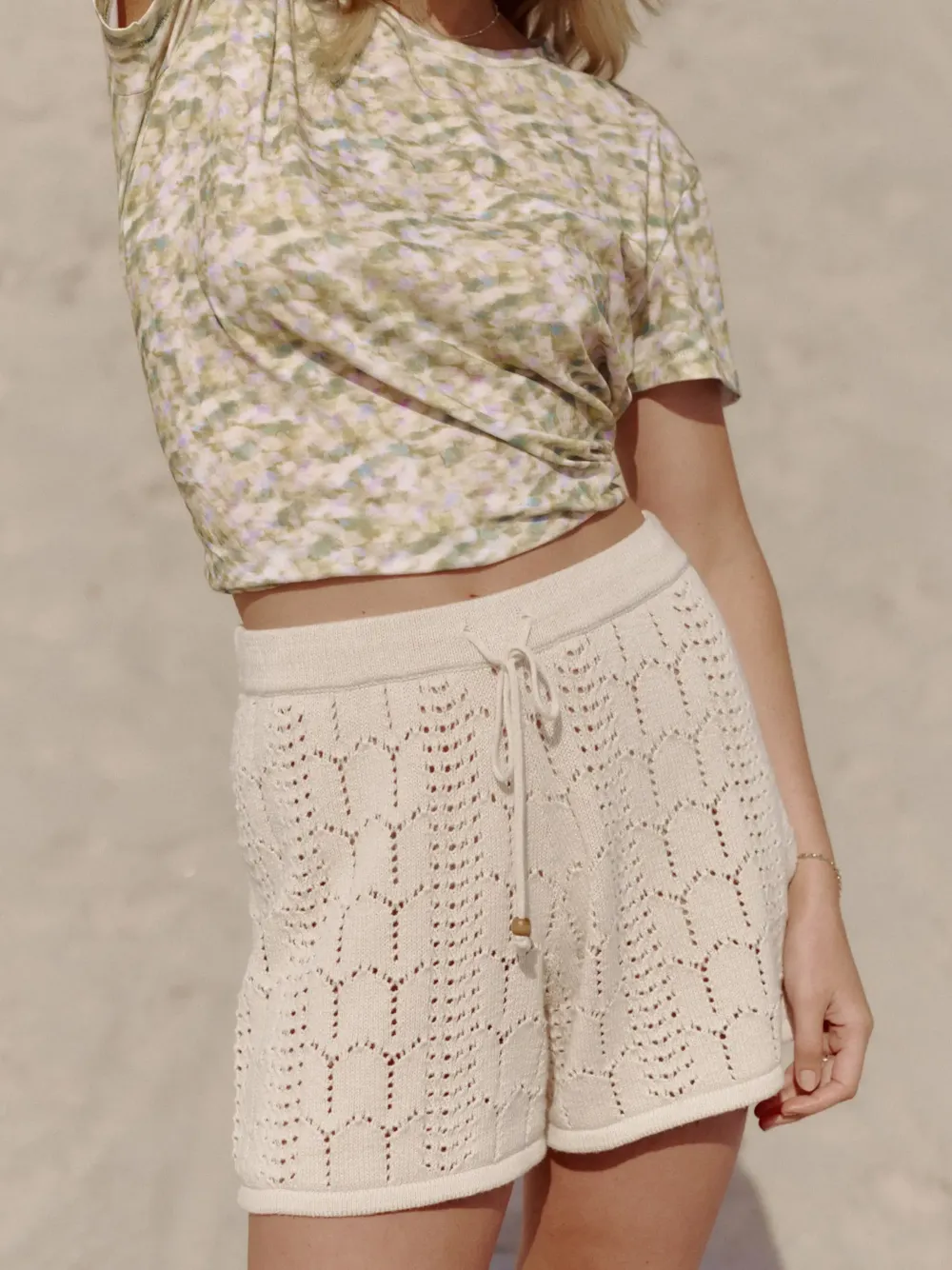  Crochet Detail Shorts
