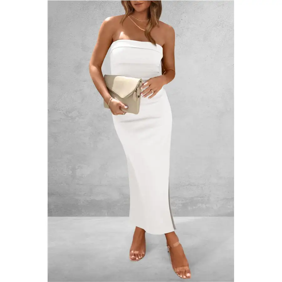 Everyday Slit Tube Midi Dress