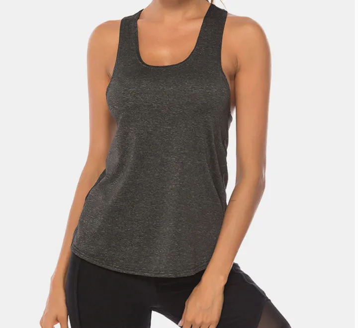 Full Size Scoop Neck Wide Strap Active