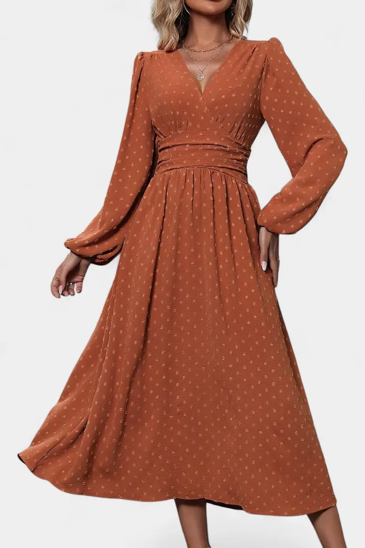 Polka-Dot Midi Dress