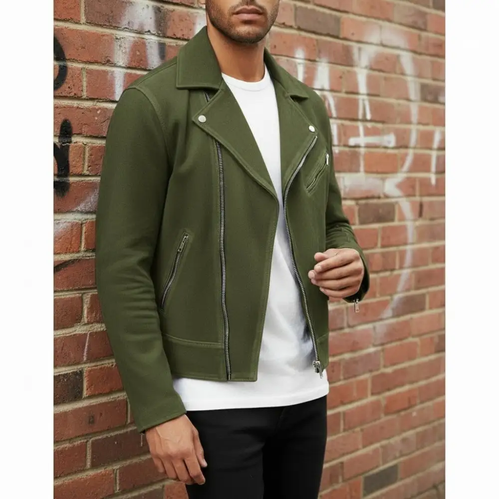 Classic Suede Biker Motorcycle Western Jacket