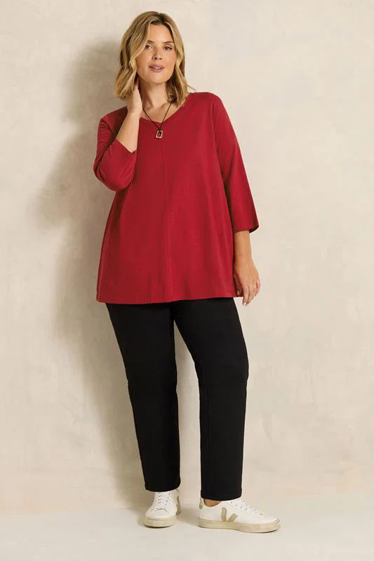 Red Cotton T-Shirt detail 1