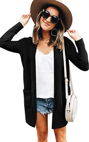 Womens Cardigan Color Block Striped Draped Kimono Cardigans Long Sleeve Open Front Casual Knit Sweaters Coat Outwear