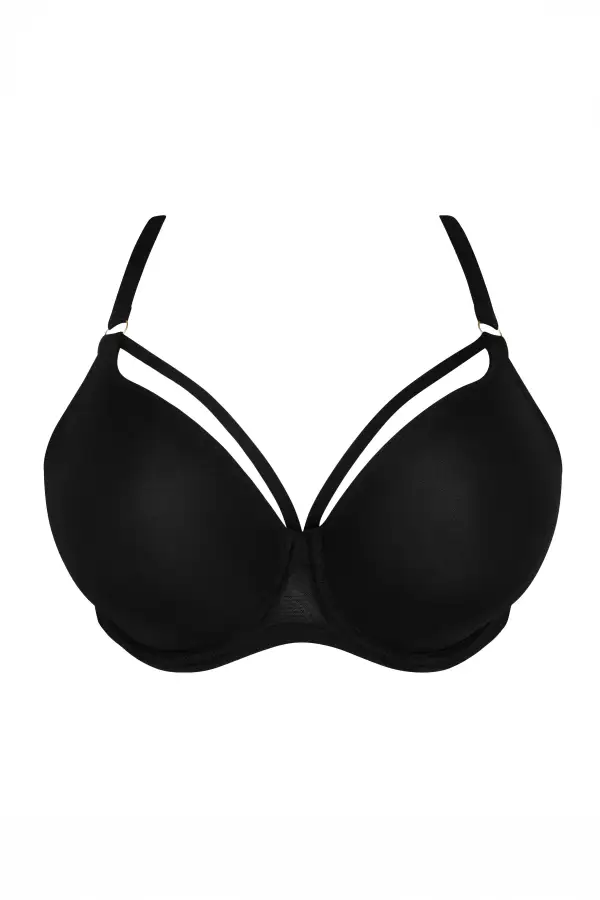 Women's Underwire Spacer Molded Padded Leotard Back Mesh Sheer Detail Rounded Shape Bra