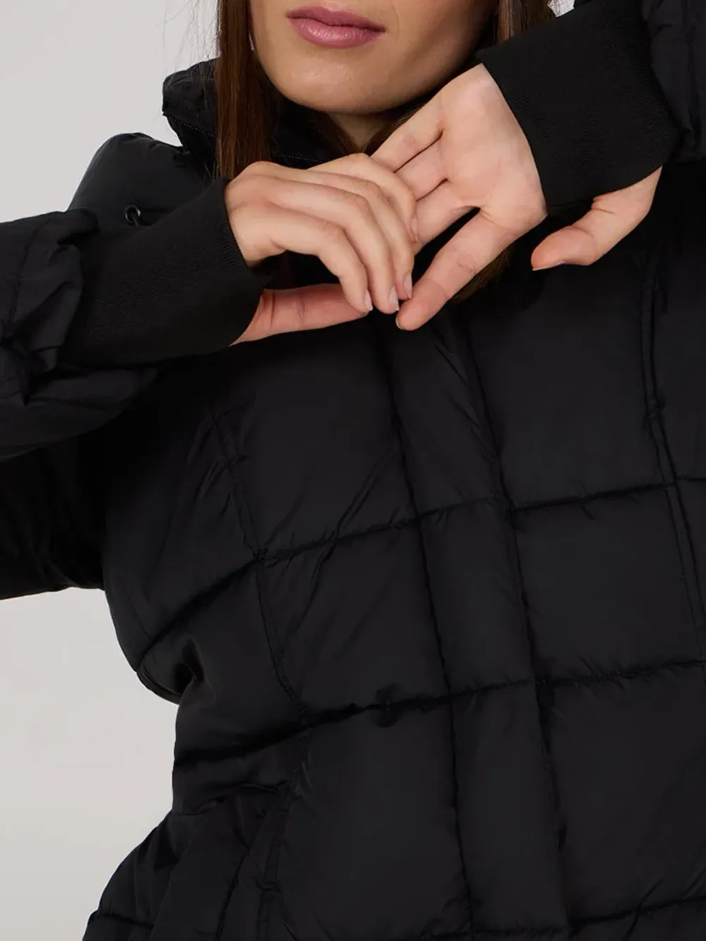Classic Black Hooded Long Padded Jacket