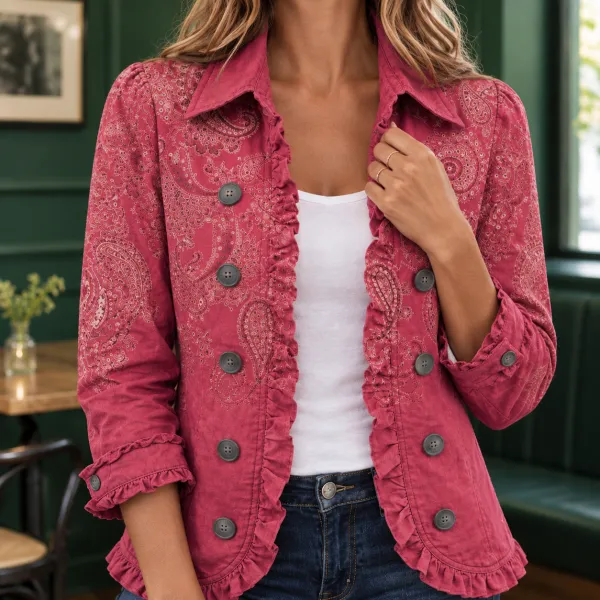 Paisley Double-Breasted Jacket