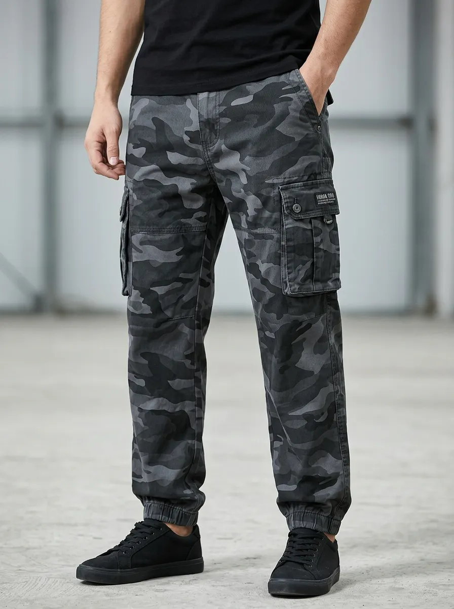 Mission-Inspired Camouflage Camouflage Cargo Pants