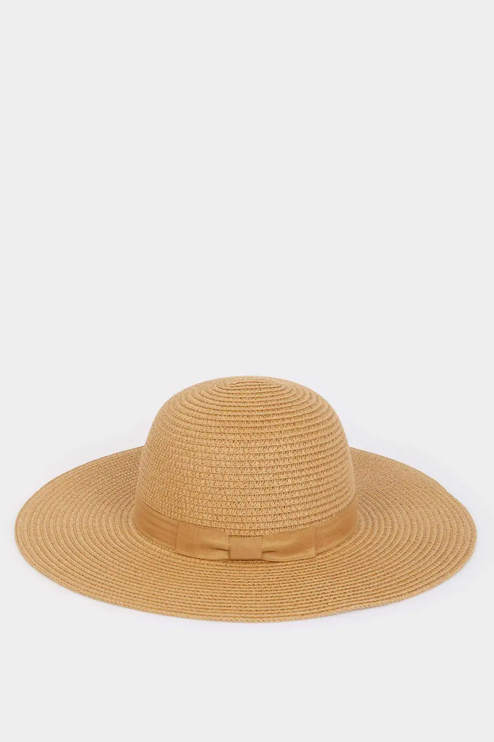 Bow-Decorated Straw Hat