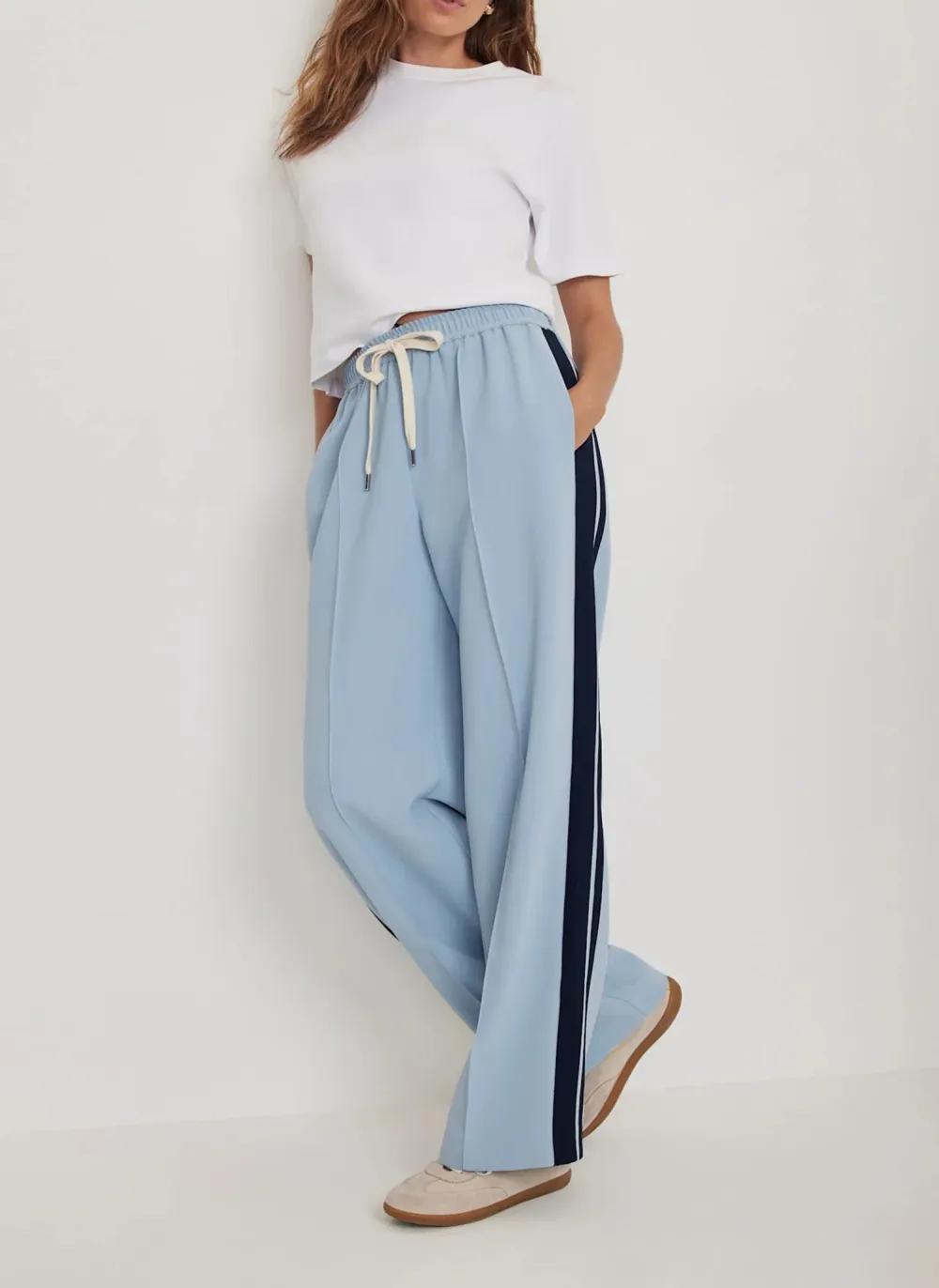 Casual Style Stripe Trousers