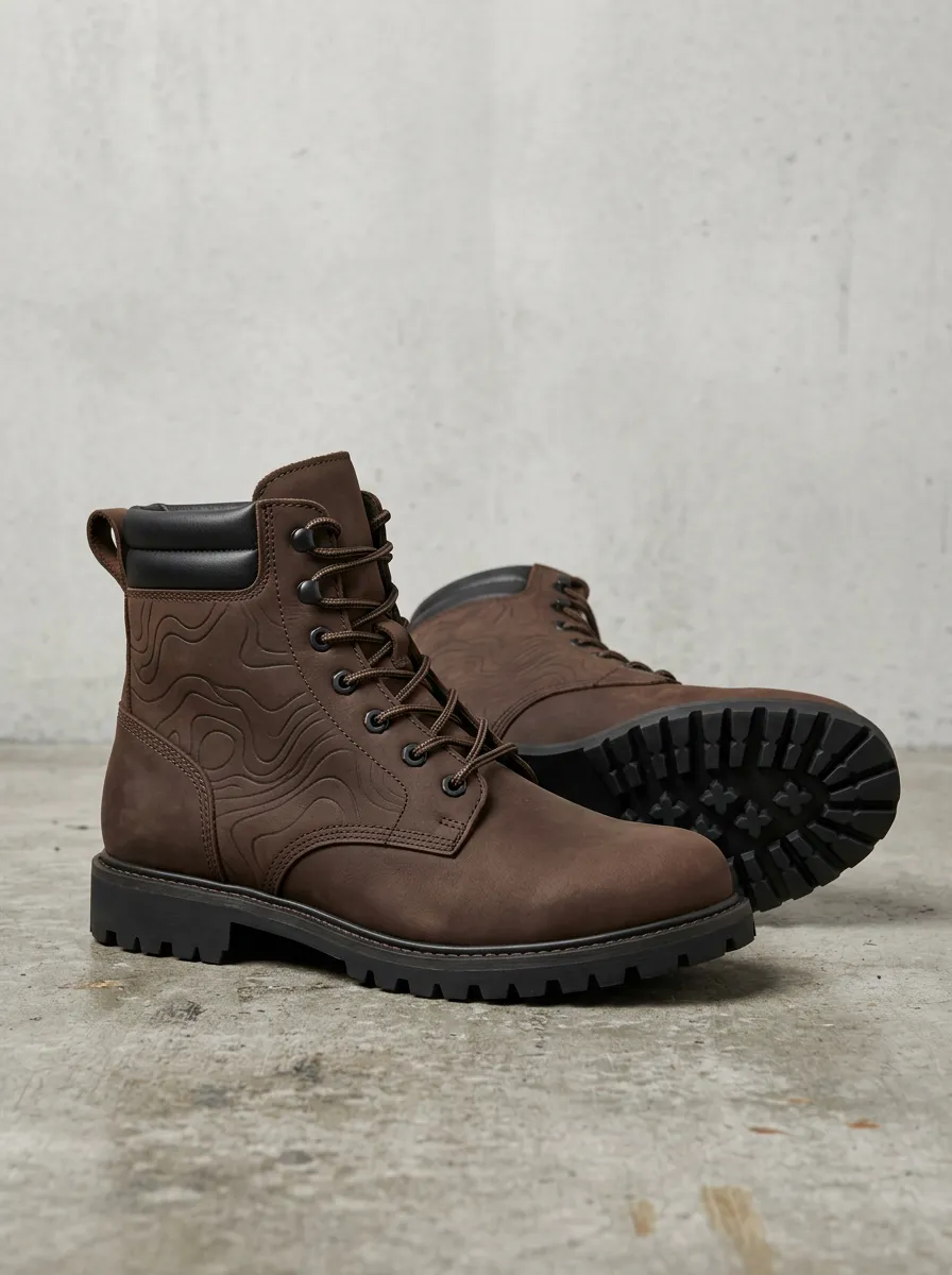 Men's Topographic Map Work Boots
