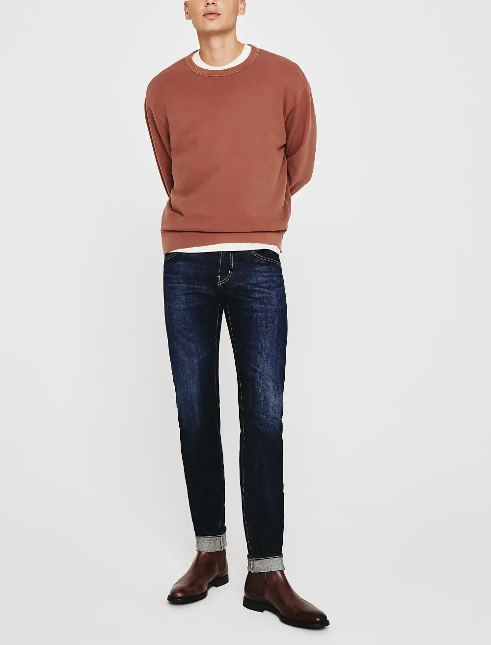 Men's Tailored Slim Mid Rise Comfort Stretch Jeans