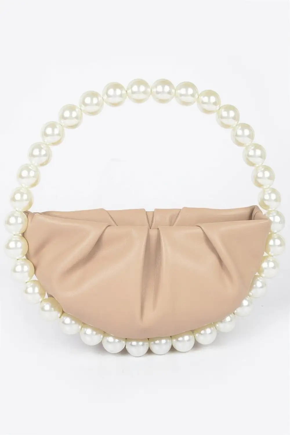Vegan Leather Top Handle Bag with stones