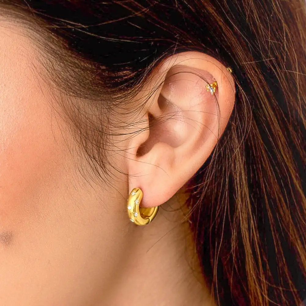 Round Hoop Earrings