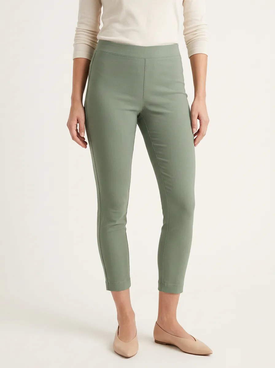 Lightweight-Look High-Stretch Mid-Rise Mid-Rise Stretch Pants