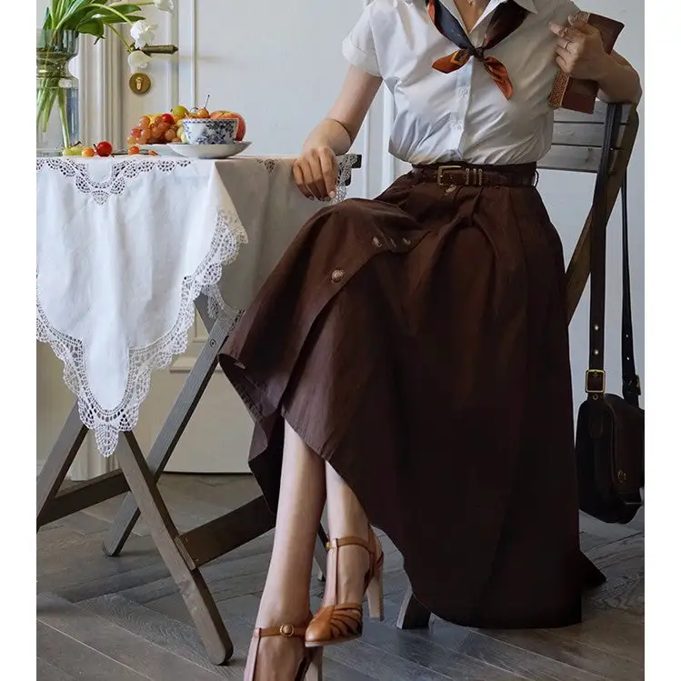 Polished Soft Everyday Casual Denim Skirt
