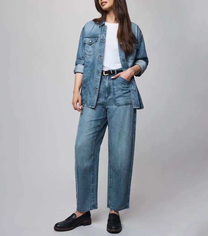 Lounge Denim Shacket Jacket