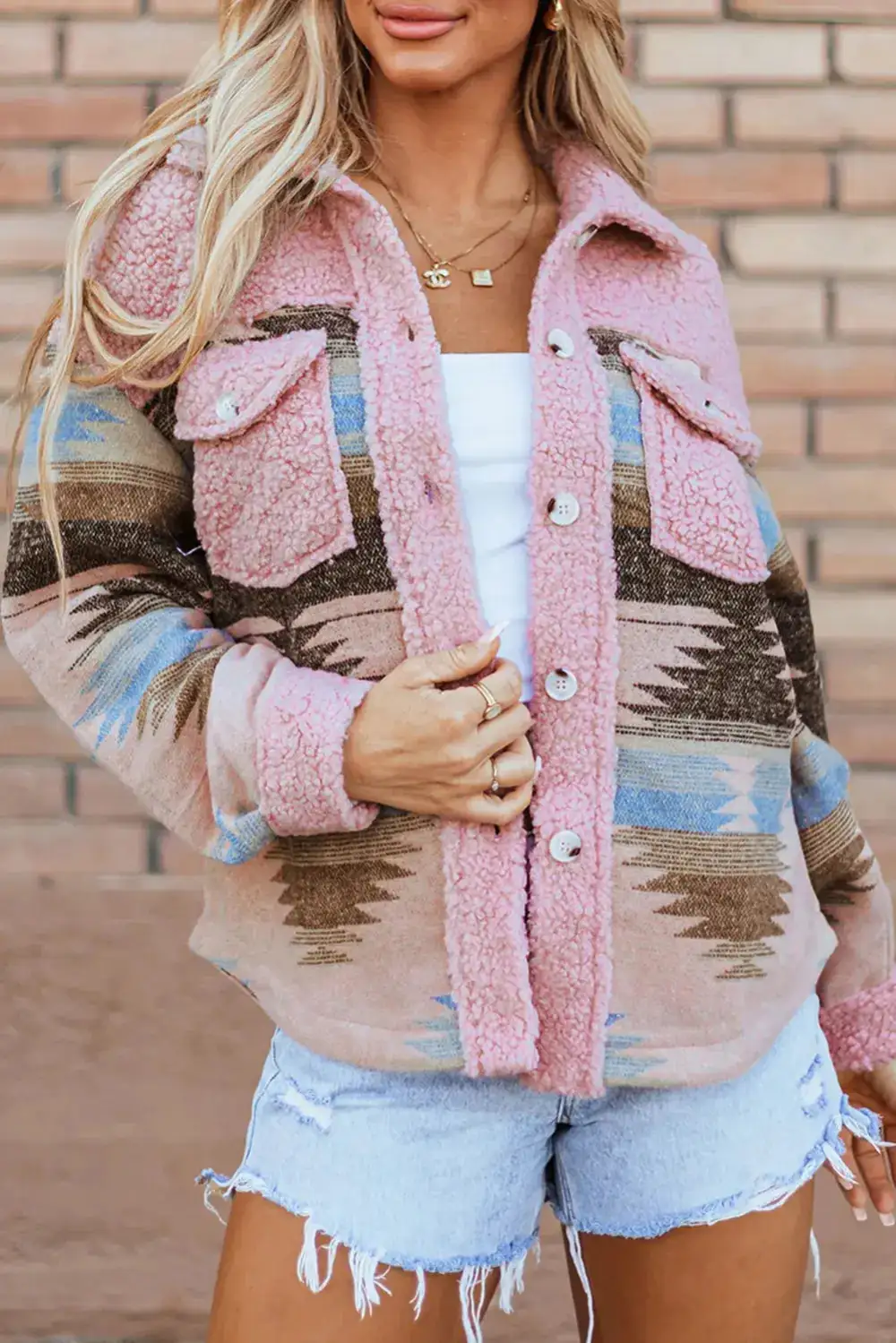 Button Front Casual Jacket