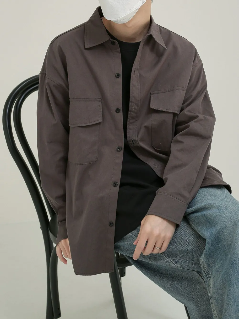 Flap Pocket Loose Shirt