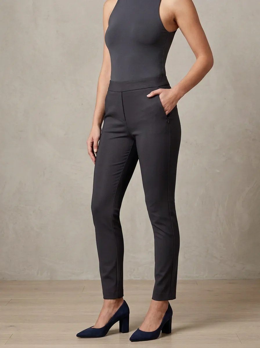Effortless Women's Stretch Mid-Rise Pants