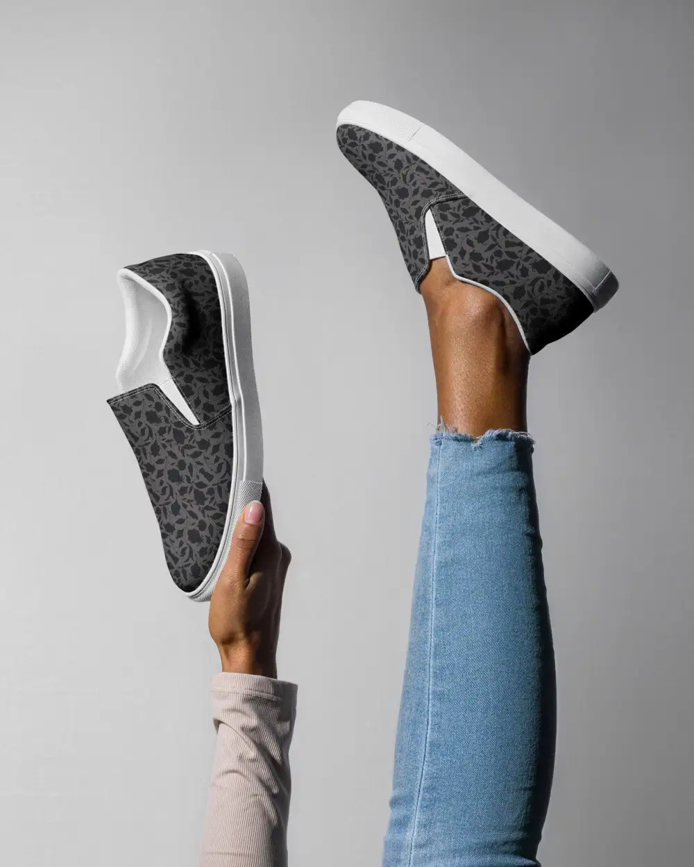 Silhouette Pattern Slip On Shoes