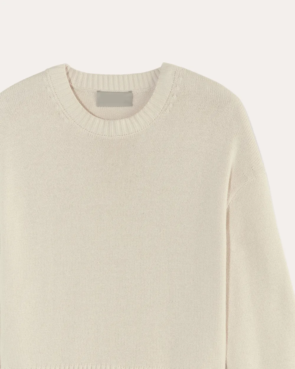 White Boxy Sweater in Everyday Cotton