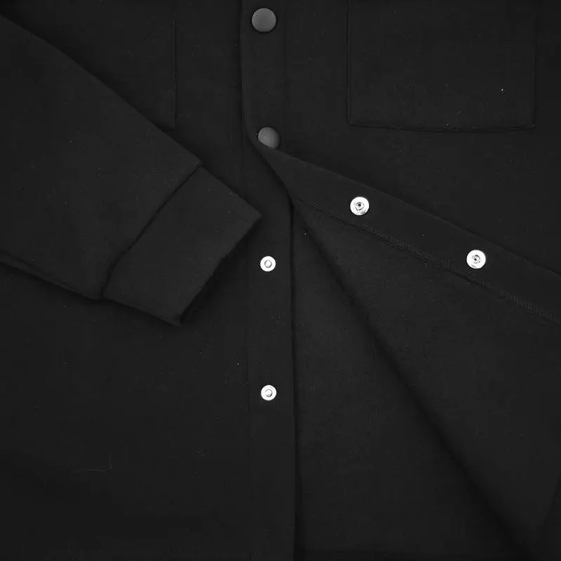 Buttoned Textured Work Jacket