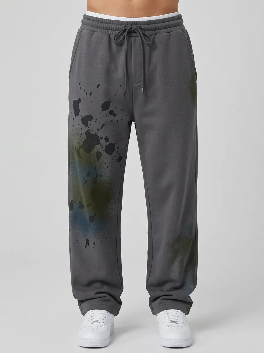 Paint Splatter Straight Leg Sweatpants