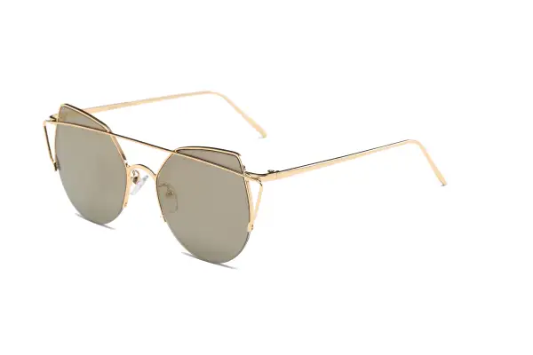 High Pointed Cat-Eye Mirrored Sunglasses