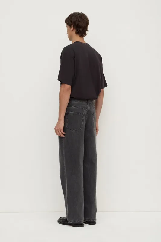 Black Wash Wide Leg Jeans