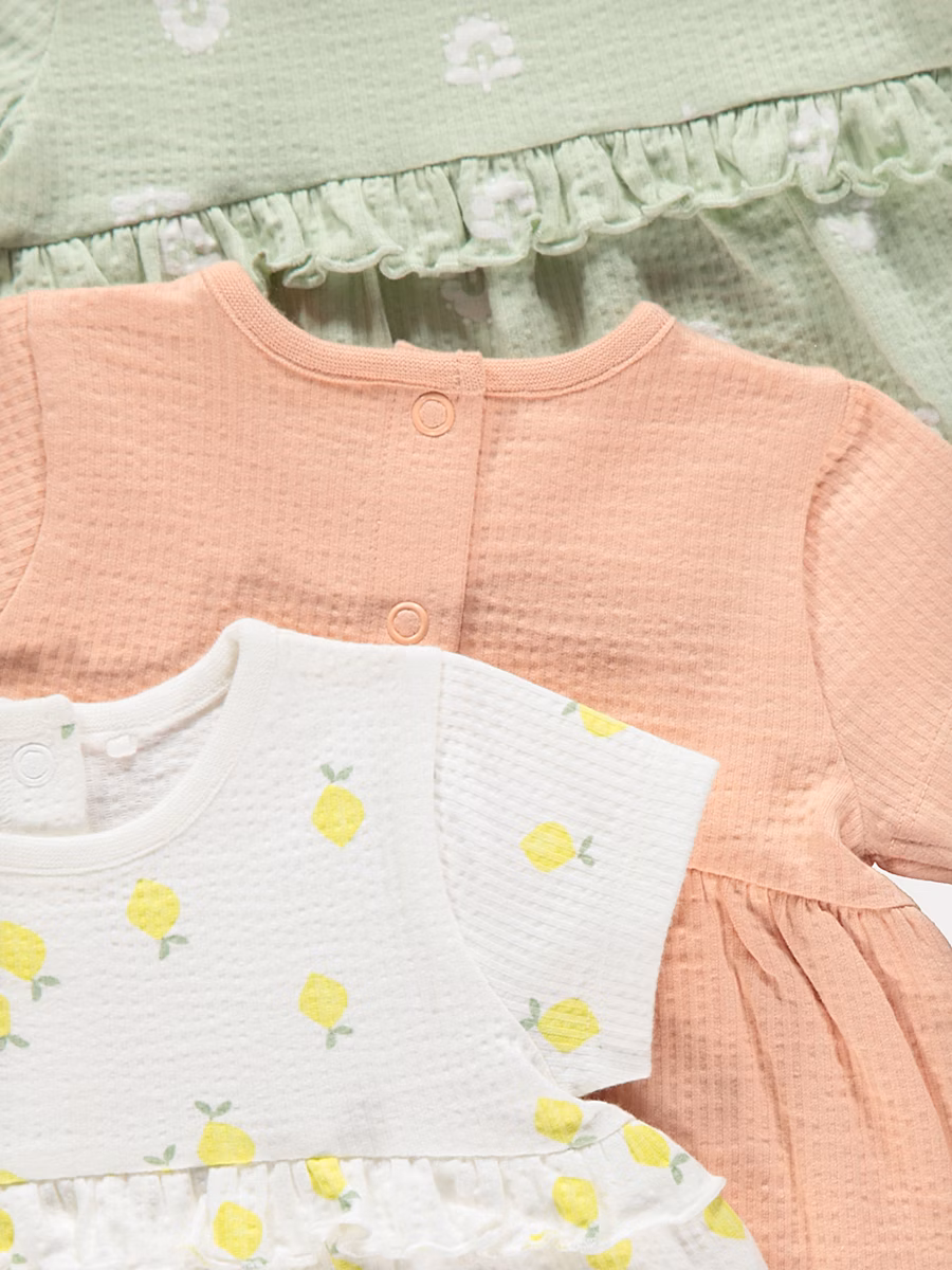 Floral Lemon Prints Peplum Tops 3 Pack detail 1