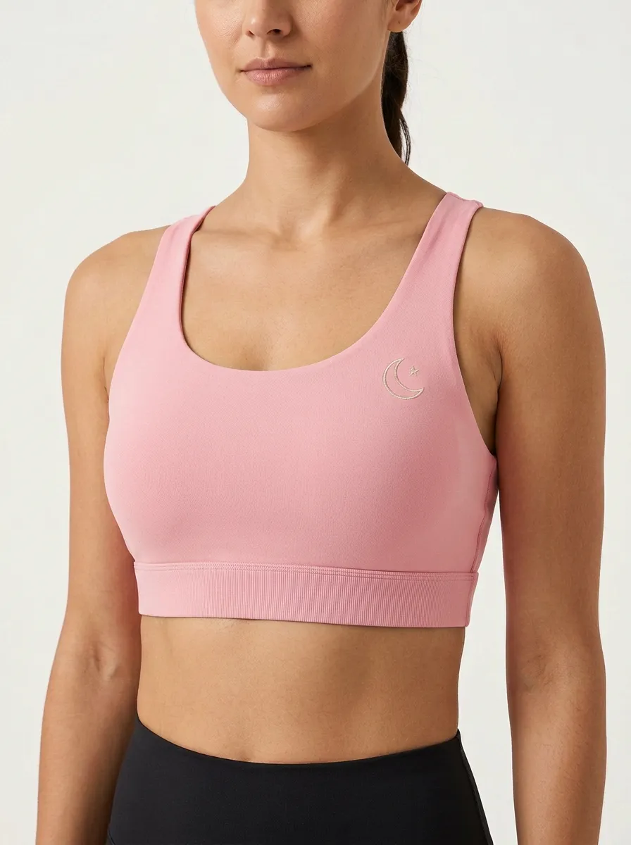 Women's Moon-Star-Graphic Scoop-Neck Sports Bra