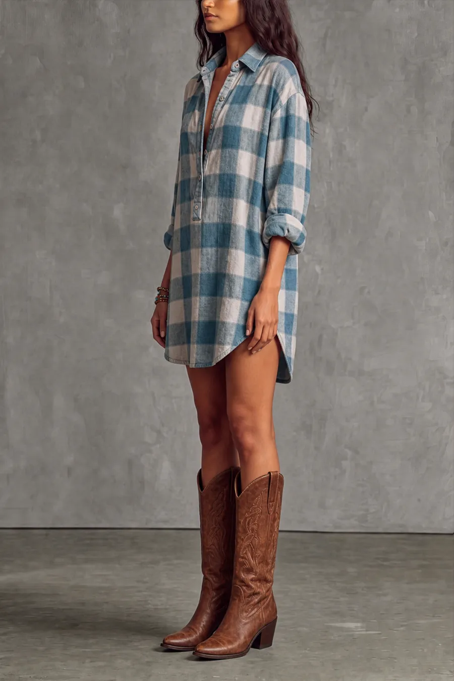 Button Front Mini Dress