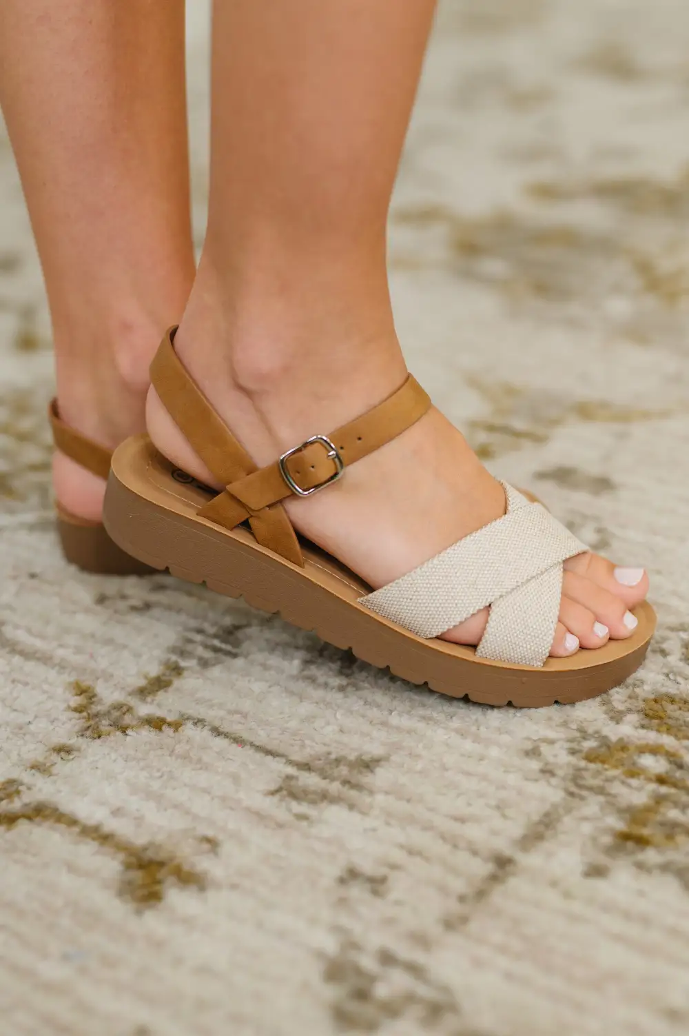 Ankle-Strap Wedge Heeled Sandals