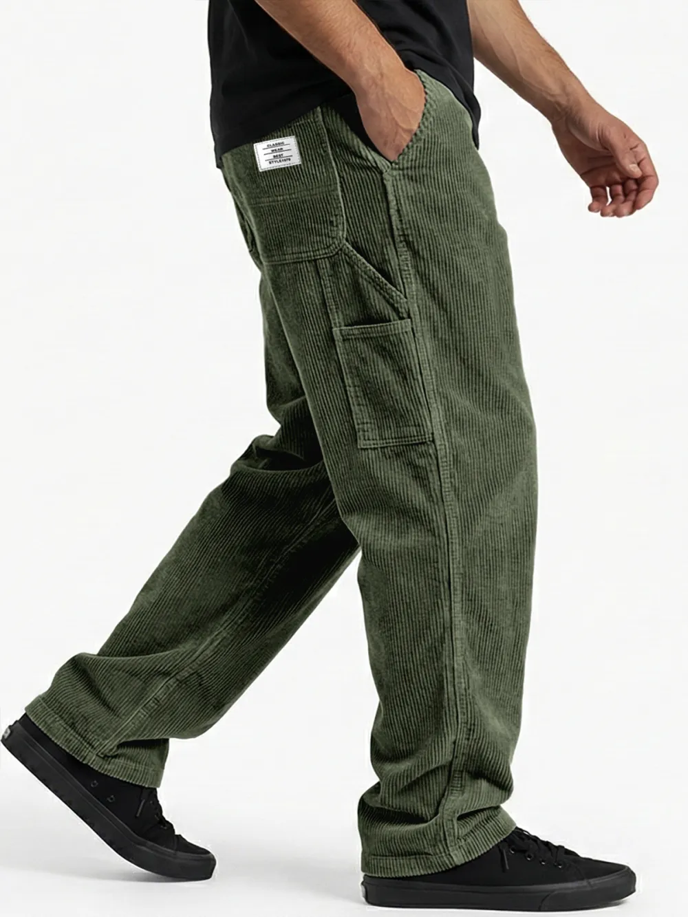 Corduroy Seamed Detail Pants