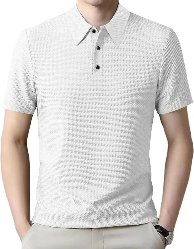 Button Placket Jersey Polo Shirt