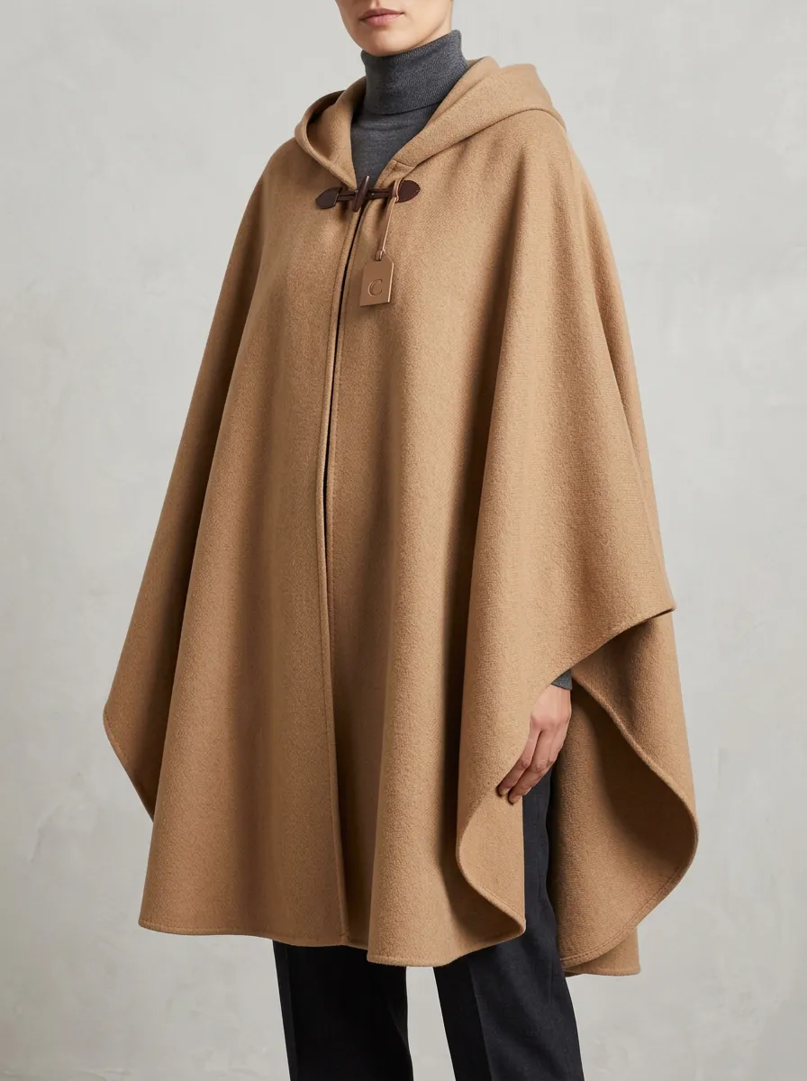 Hooded Women's Cape Poncho