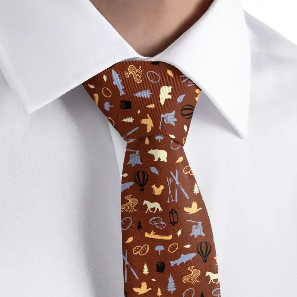 Refined Heritage Emblem Expression Necktie