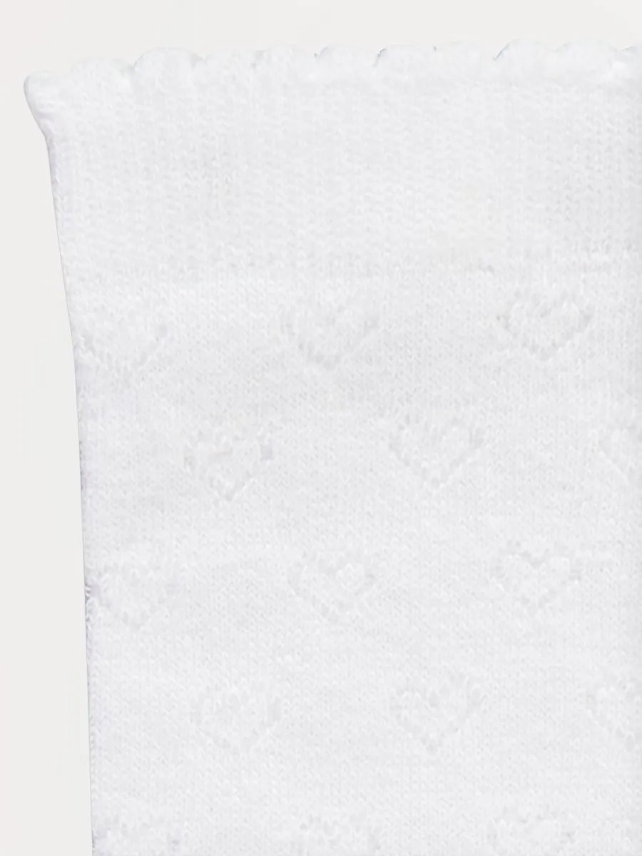 Cotton Rich Heart Pointelle Knee High Socks 5 Pack